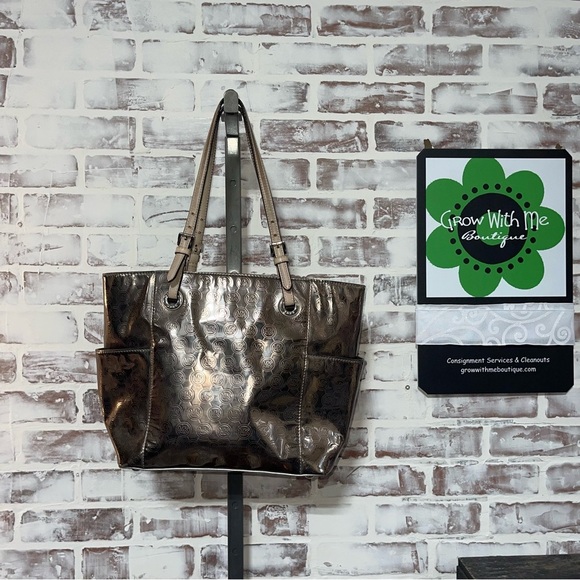 MICHAEL Michael Kors metallic  Tote Bag with Structured Design - Picture 1 of 9
